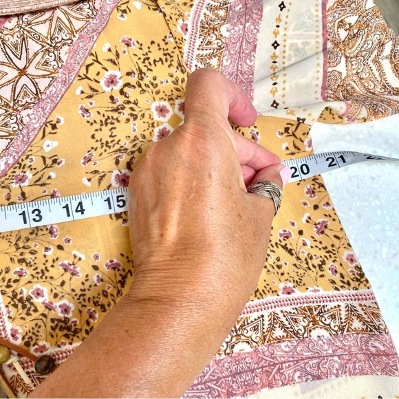 Bohemian Gypsy Paisley Print boho Blouse w southwestern prairie vibe - Picture 12 of 12